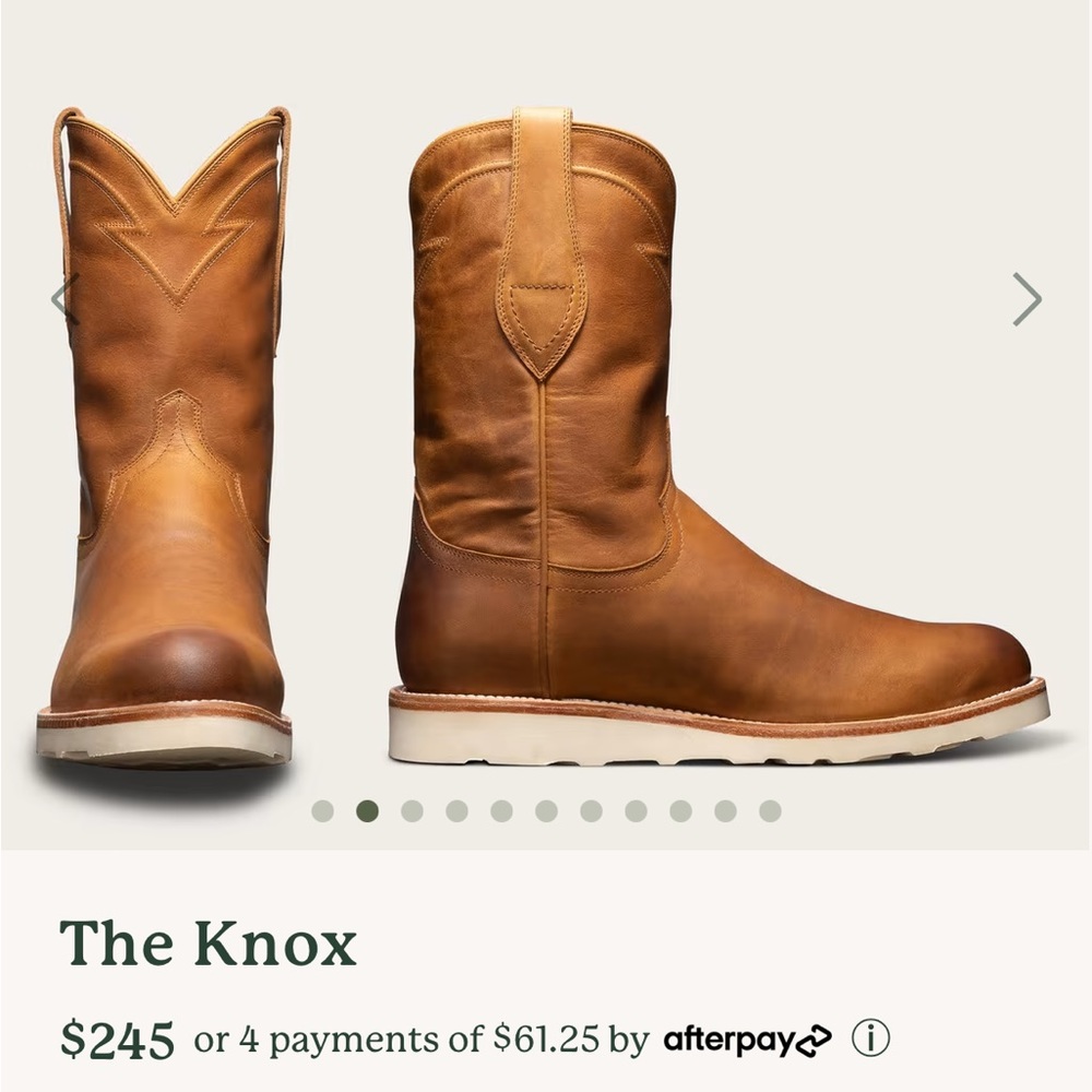 Brand new Tecovas The Knox men’s size 10